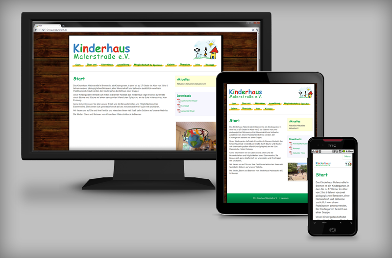 Screenshot Kinderhaus Malerstraße e. V.